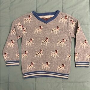 Hatley Gray Sweater with Dalmatian Print